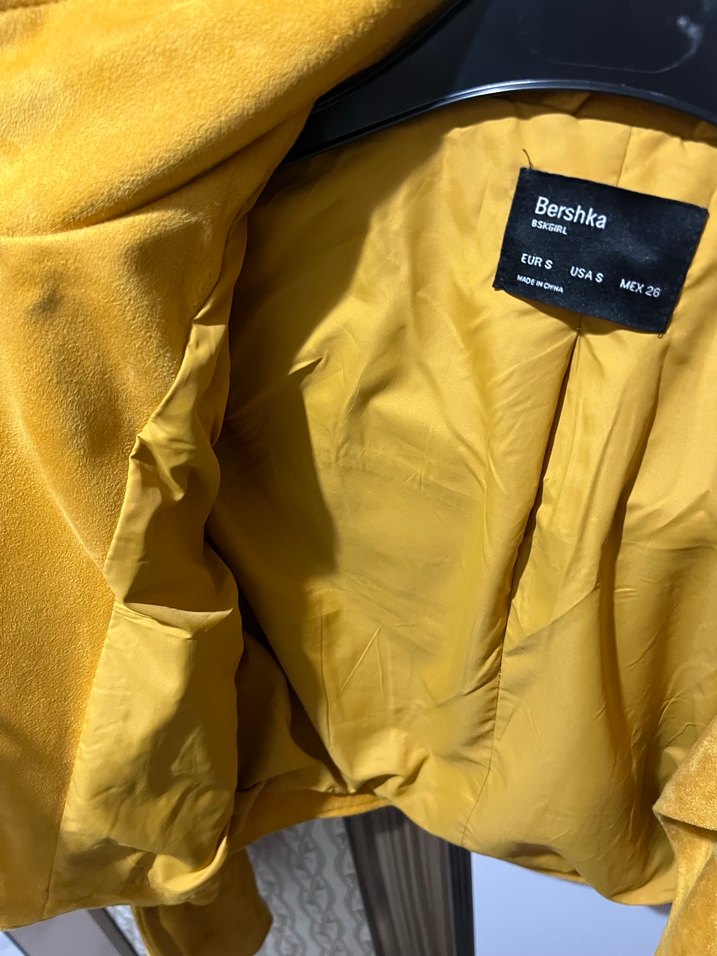 Sarı Süet Kadın Deri Ceket - Görsel 5