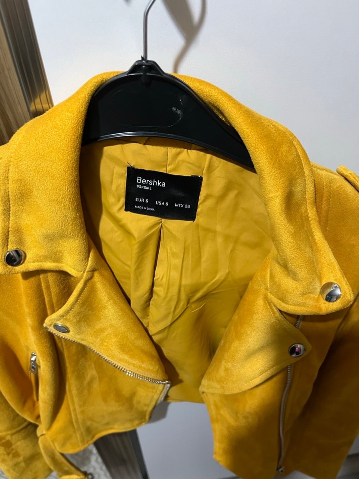 Sarı Süet Kadın Deri Ceket - Görsel 3