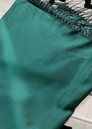 Parlak Turkuaz Düz şal - Görsel 2