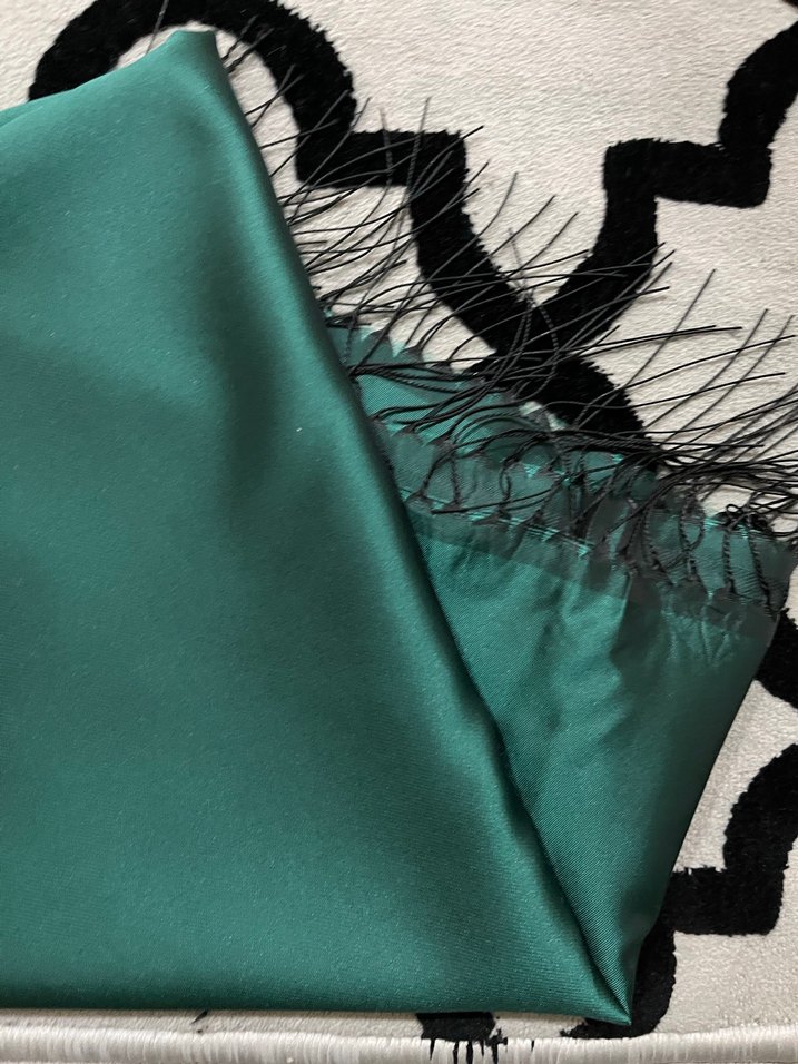 Parlak Turkuaz Düz şal - Görsel 3