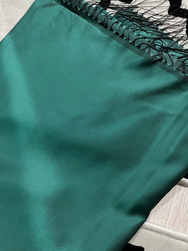 Parlak Turkuaz Düz şal - Görsel 2