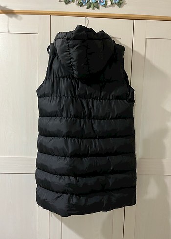 Siyah Düğmeli Kadın Midi Yelek - Görsel 5