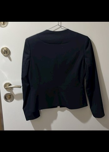 Deri Mini Kadın Blazer Ceket etek takım - Görsel 3