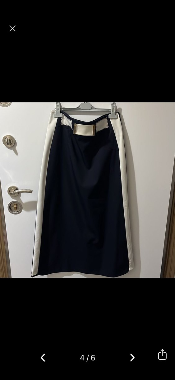 Deri Mini Kadın Blazer Ceket etek takım - Görsel 4