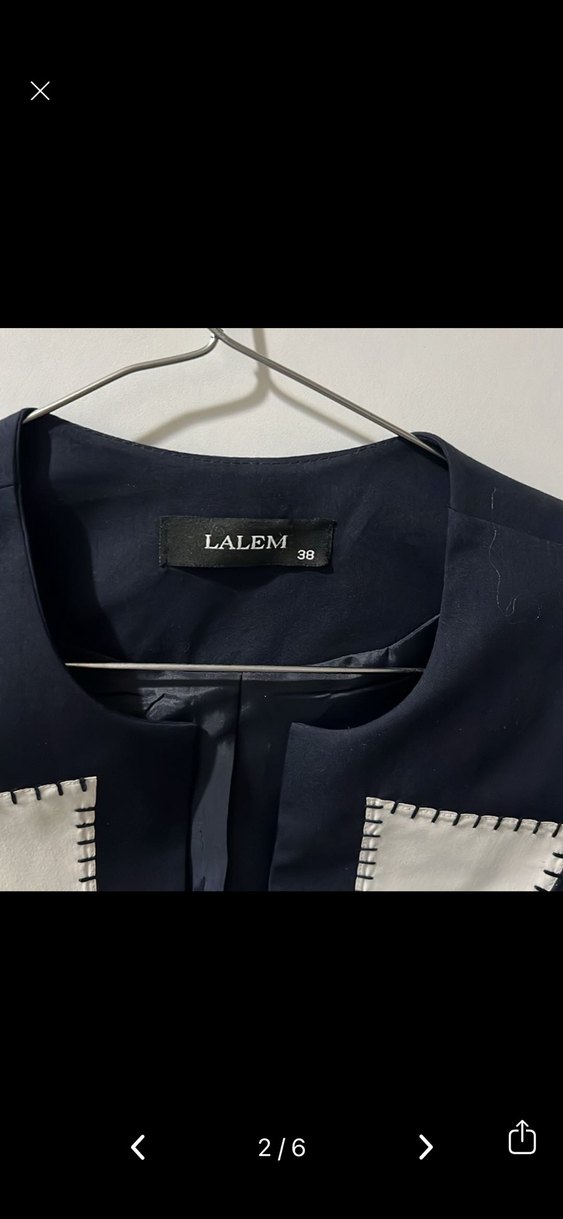 Deri Mini Kadın Blazer Ceket etek takım - Görsel 2