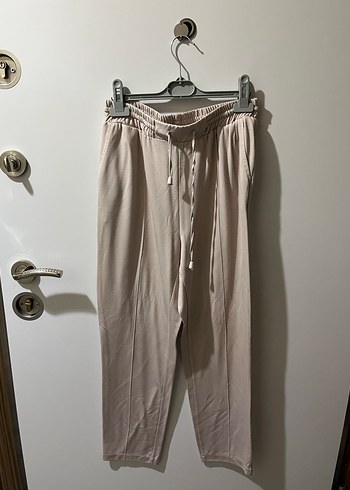 Drapeli Uzun Kollu Bej ikili takım - Görsel 5