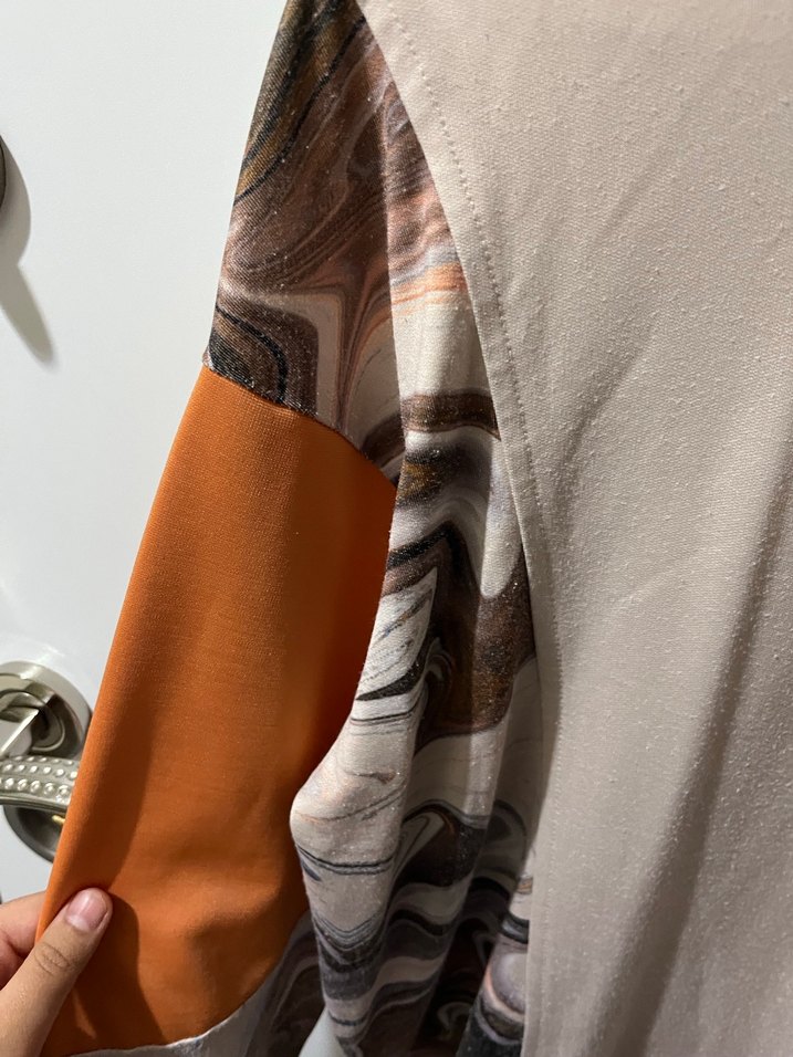 Drapeli Uzun Kollu Bej ikili takım - Görsel 4