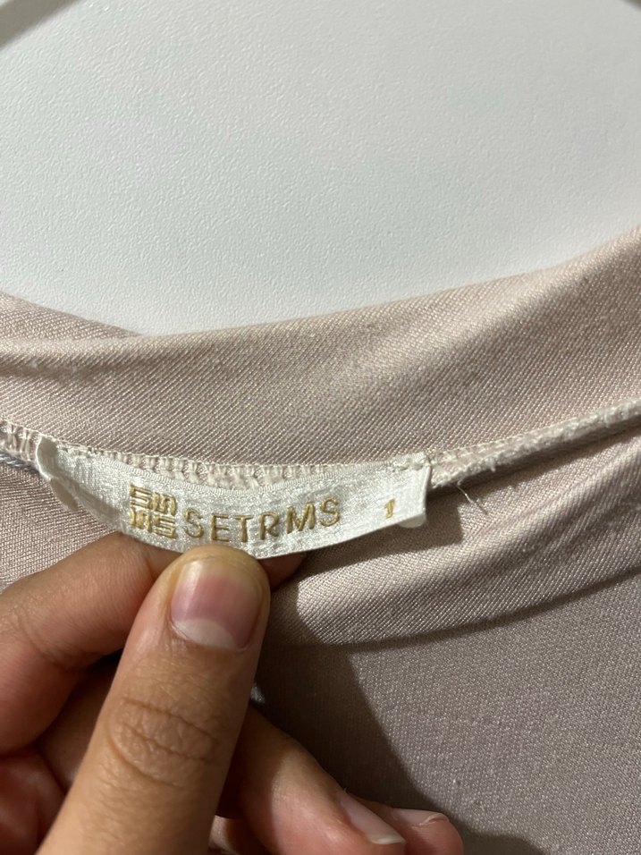 Drapeli Uzun Kollu Bej ikili takım - Görsel 3