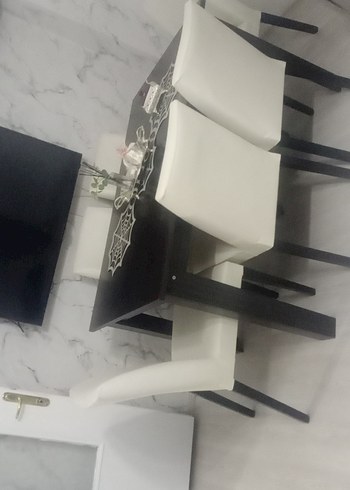  Beden siyah Renk yemek masası ve sandalyeler