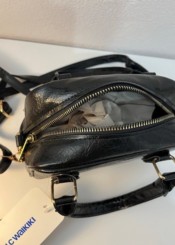 Klasik Siyah Deri Kadın Çanta - Görsel 3