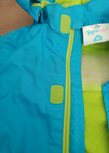 Erkek Çocuk Mavi Fermuarlı Yağmurluk - Görsel 3