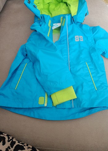 Erkek Çocuk Mavi Fermuarlı Yağmurluk - Görsel 6