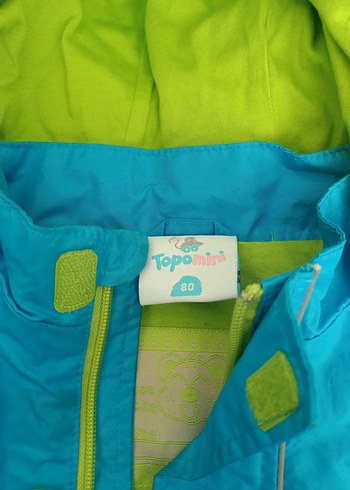 Erkek Çocuk Mavi Fermuarlı Yağmurluk - Görsel 4