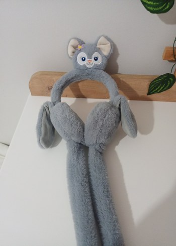 Gri Peluş Kulaklık - Görsel 2