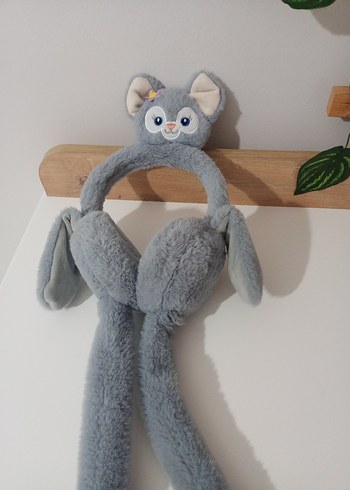 Gri Peluş Kulaklık - Görsel 4
