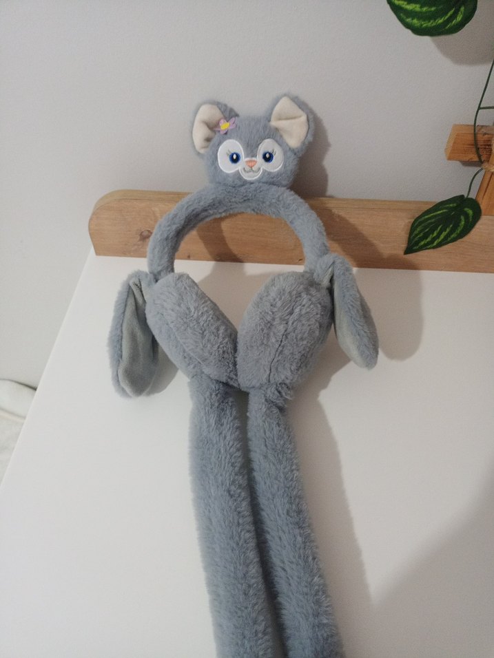 Gri Peluş Kulaklık - Görsel 2