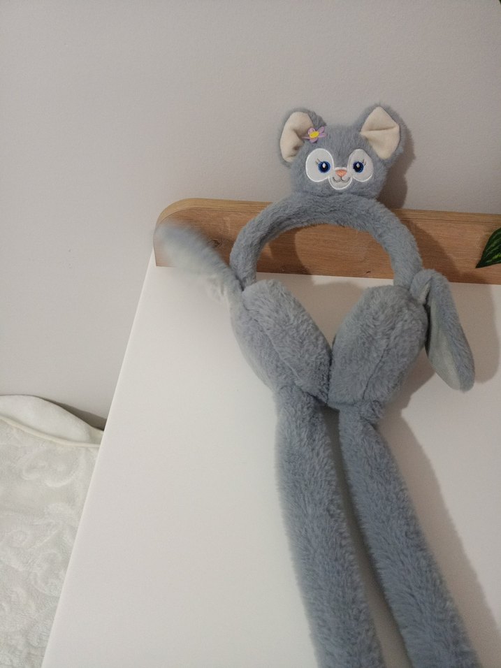 Gri Peluş Kulaklık - Görsel 3