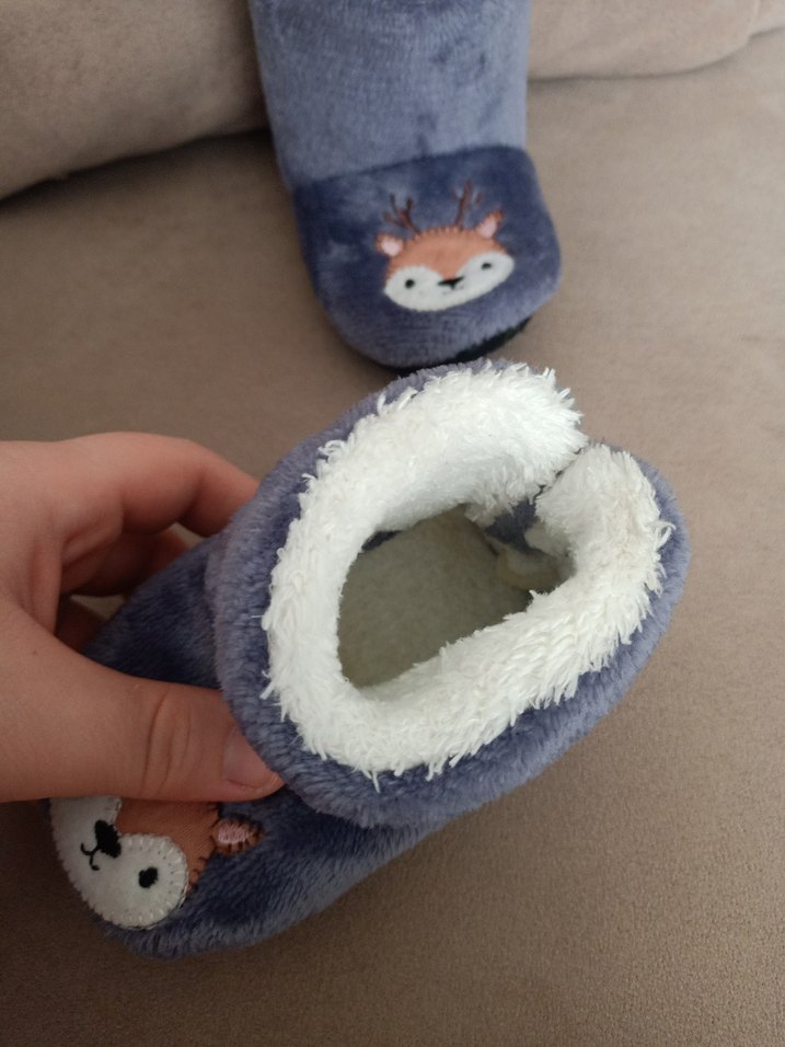 Kürklü Nakışlı Ev Terliği - Görsel 4