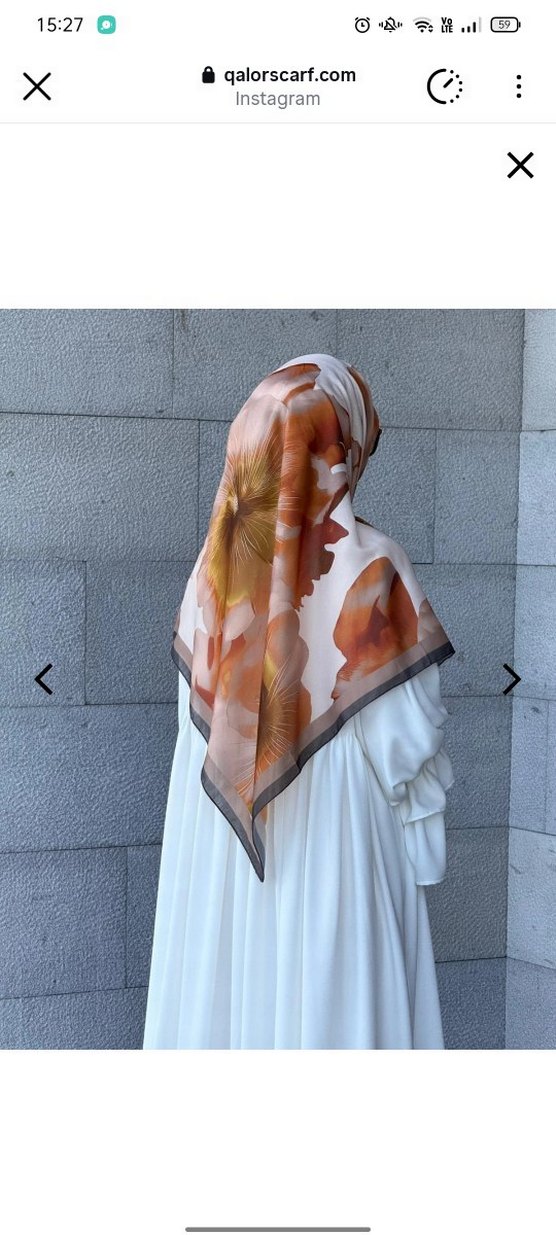 Büyük boy pamuklu eşarp - Görsel 2