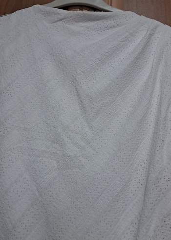 Beyaz Askısız uzun elbise - Görsel 3