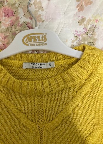 Sarı Örgü Bohem Kadın Kazak - Görsel 2