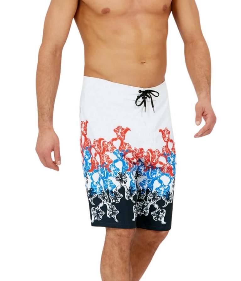 Erkek Beyaz Bağcıklı Mini Deniz Şortu - Görsel 2