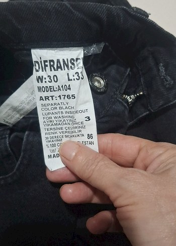 erkekSiyah Midi Boy Regular Fit Denim Jean - Görsel 2