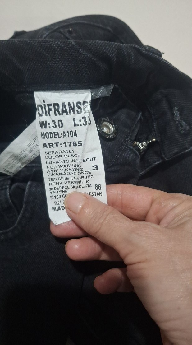 erkekSiyah Midi Boy Regular Fit Denim Jean - Görsel 2