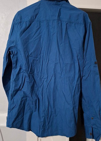 Lacivert Denim Erkek Gömlek - Görsel 2