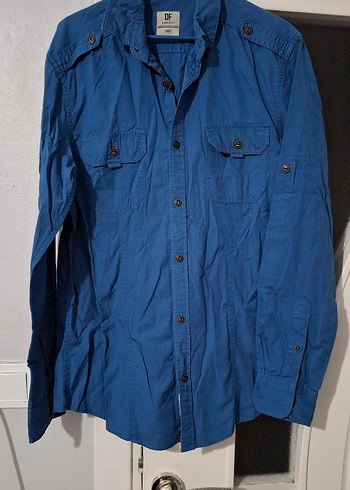 Lacivert Denim Erkek Gömlek - Görsel 4