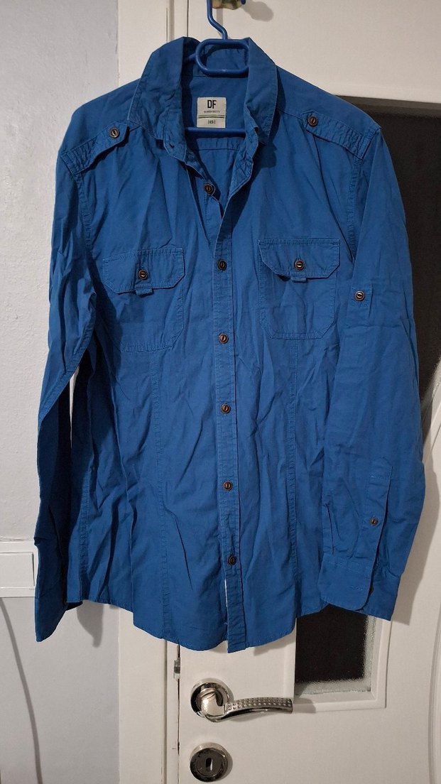 Lacivert Denim Erkek Gömlek - Görsel 4