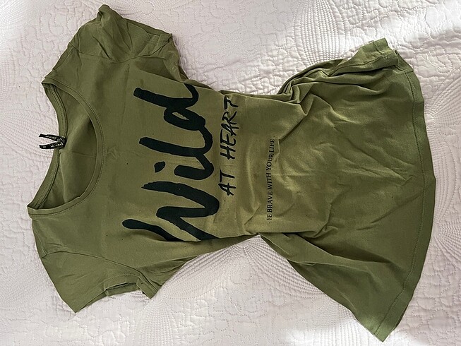 Defacto haki ren wild baskılı tshirt