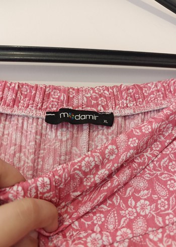 xl Beden Pembe Fırfırlı Mini Etek
