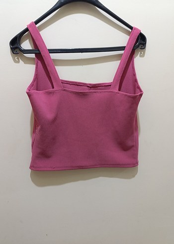 xl Beden Pembe Mini Spor Şık Crop Top