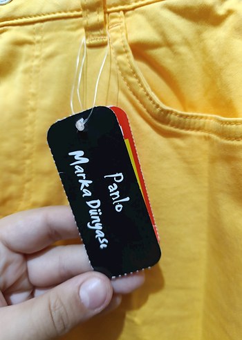 Diğer Parlak Sarı Kadın Midi Kumaş Pantolon