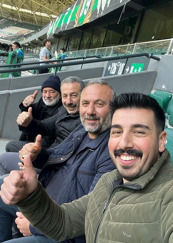 Fermuarlı asker yeşili Erkek Mont - Görsel 7