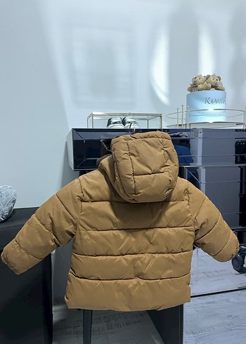 Kahverengi Kapüşonlu Erkek Çocuk Mont - Görsel 2