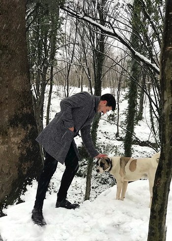 Gri Düğmeli uzun Erkek Ceket s-M uyumlu - Görsel 10