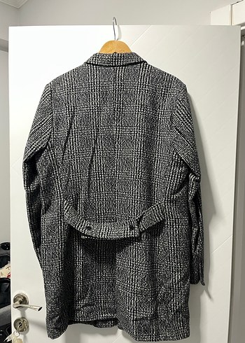 Gri Düğmeli uzun Erkek Ceket s-M uyumlu - Görsel 4