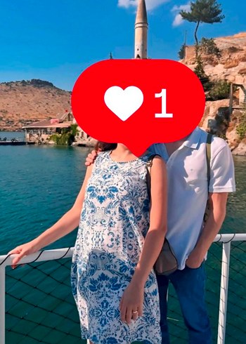 s Beden mavi Renk Mavi Batik Desenli Salaş Elbise