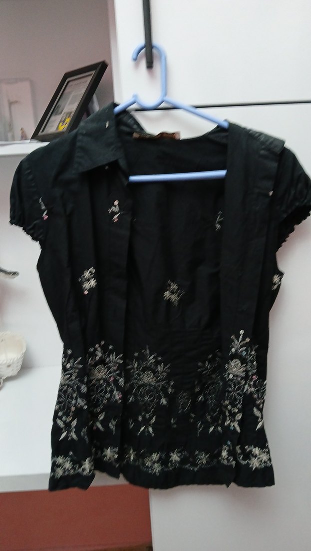 Nakışlı Siyah Midi etekli takım - Görsel 2