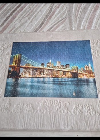 Gece Şehir Manzaralı Mavi 1000 parça Puzzle - Görsel 2