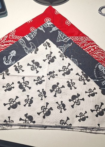 Kadın Renkli Vintage Bandana Şal - Görsel 3