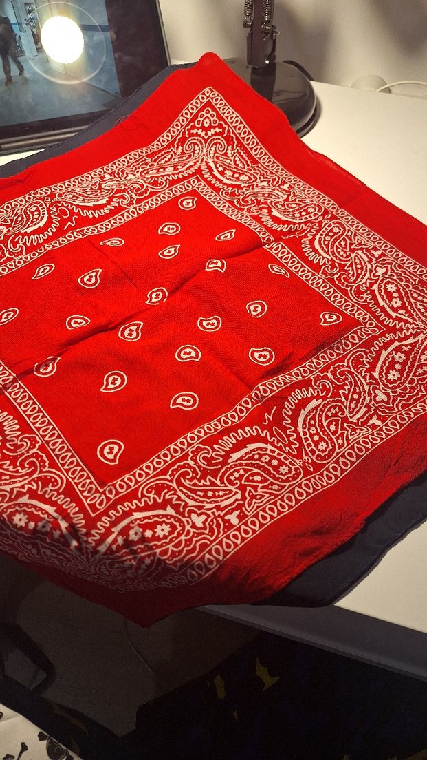 Kadın Renkli Vintage Bandana Şal - Görsel 5