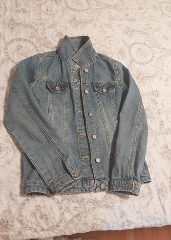 Düğmeli acık mavi erkek cocuk Denim Ceket
