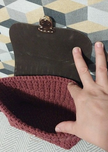 Diğer Bordo Örgü Kadın Çapraz Çanta