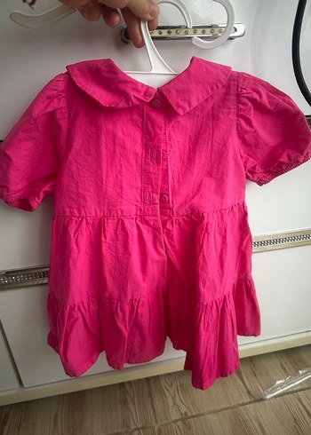 LC Waikiki Pembe Kısa Kollu Fırfırlı Kız Elbisesi