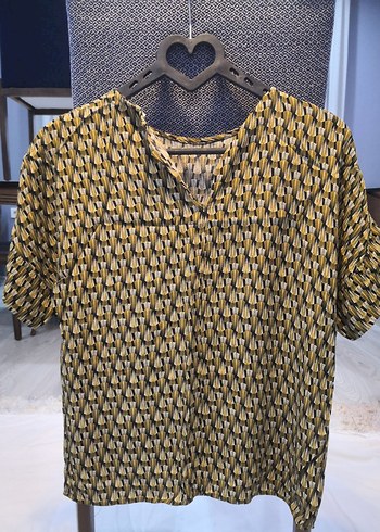 H&M H&M - Hardal Geometrik Desenli Bluz