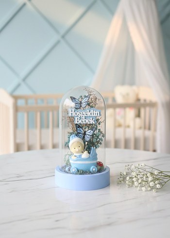 Hoşgeldin Bebek Hediyesi | Erkek Bebek Odası Dekoratif  Fanus - Görsel 4