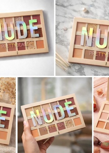 18'li NUDE Far Paleti -Doğal & Işıltılı Tonlar - Görsel 3